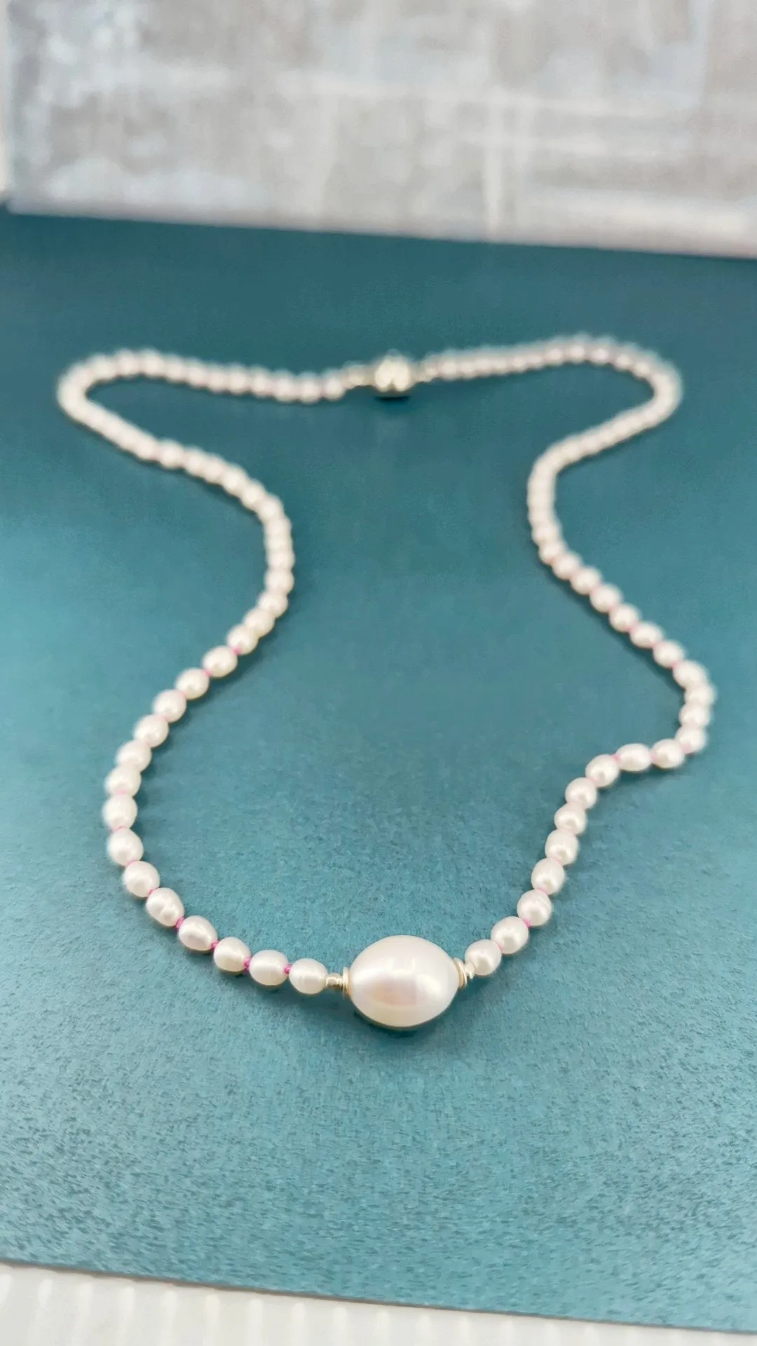 Pretty in Pink Strand of Pearls