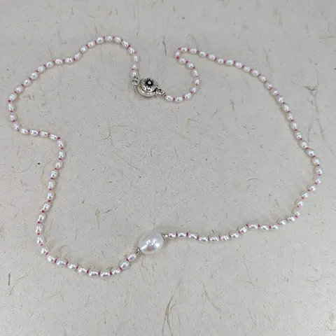 Pretty in Pink Strand of Pearls