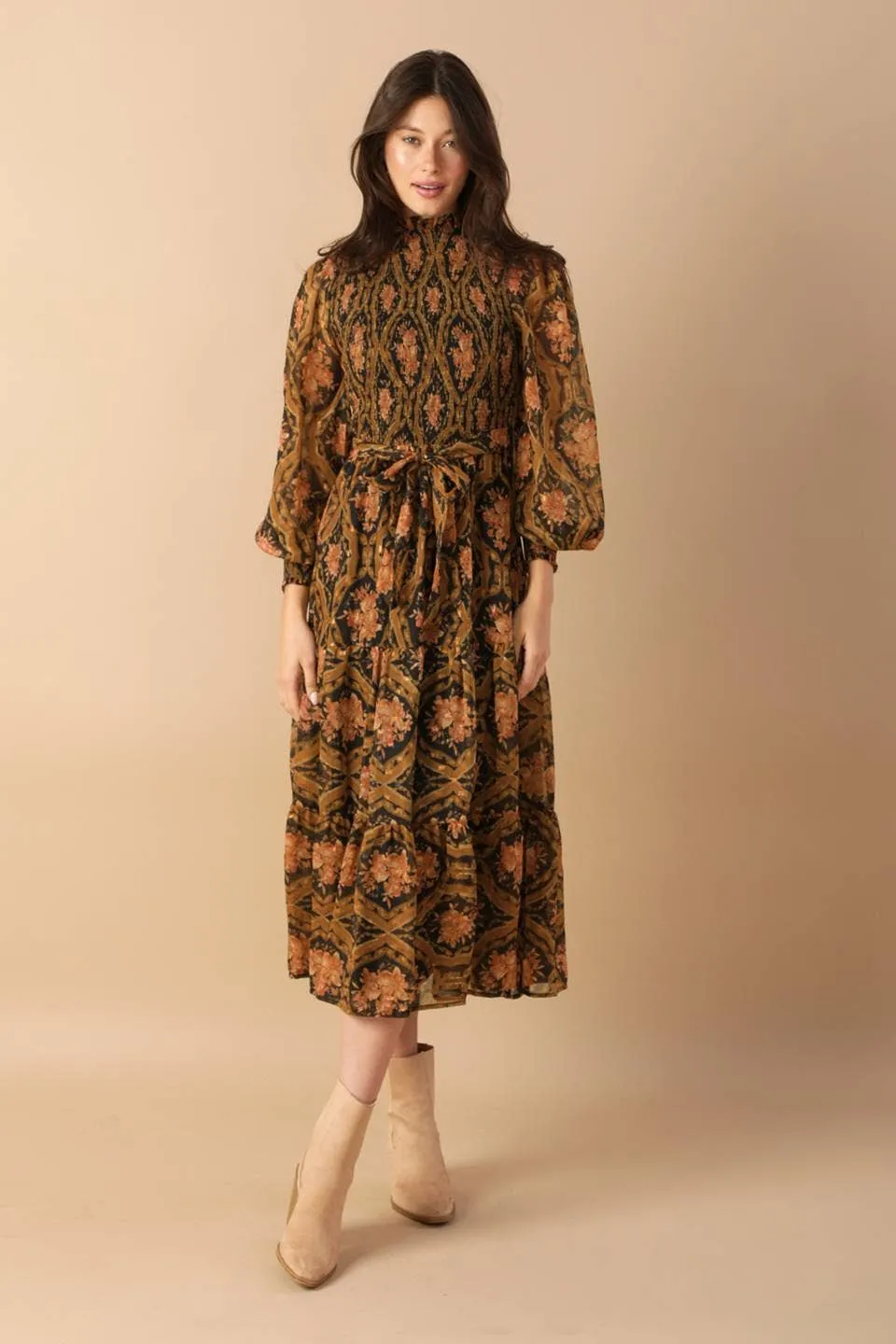 Printed Woven Midi