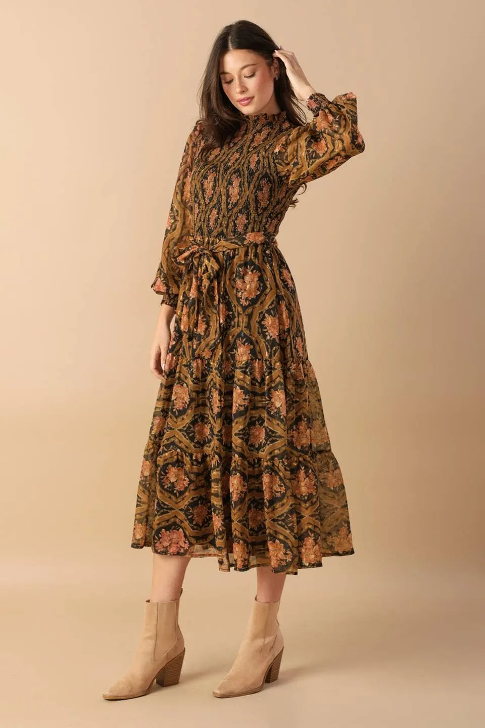 Printed Woven Midi