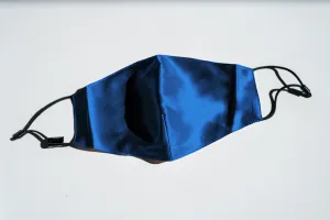 Pure Mulberry Silk Face mask: Navy blue