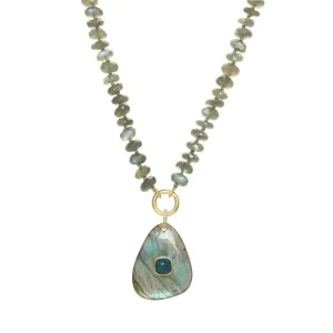 Rachel Reinhardt - Labradorite & Apatite Pendant Necklace