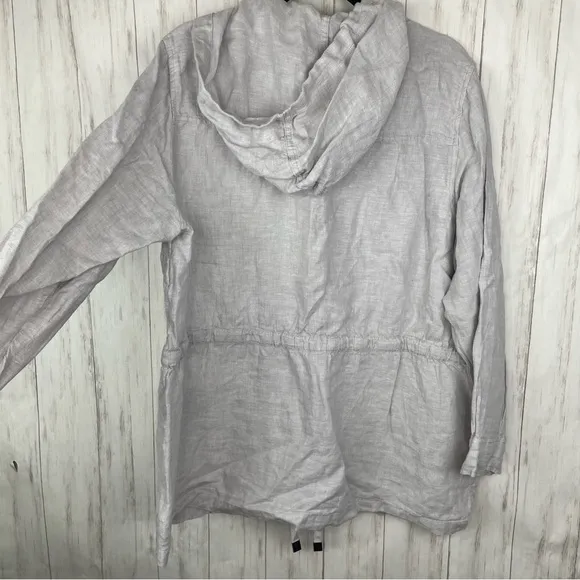 Rachel Roy 100% gray linen jacket