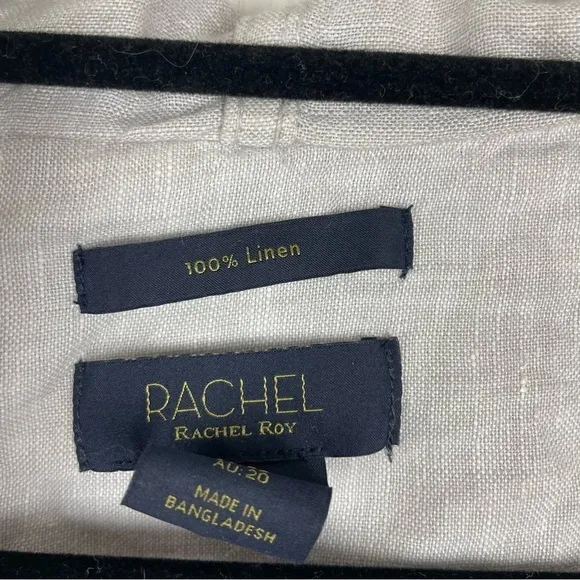 Rachel Roy 100% gray linen jacket