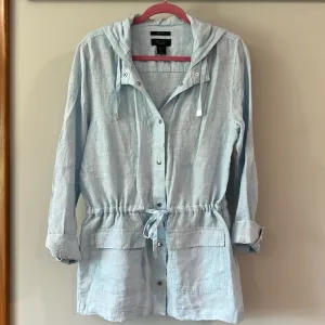 Rachel Roy - m, light blue linen jacket