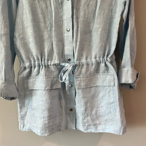 Rachel Roy - m, light blue linen jacket