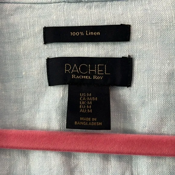 Rachel Roy - m, light blue linen jacket