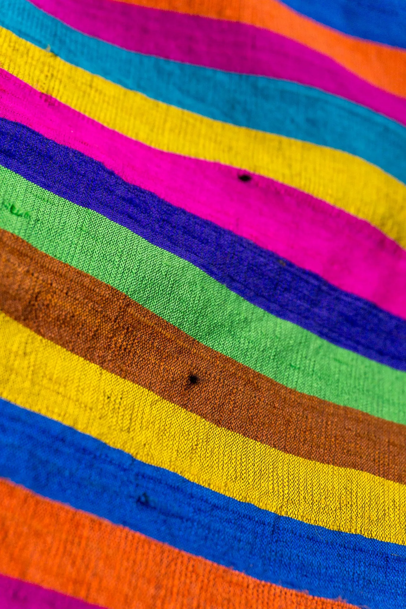 Rainbow Striped Silk Skirt