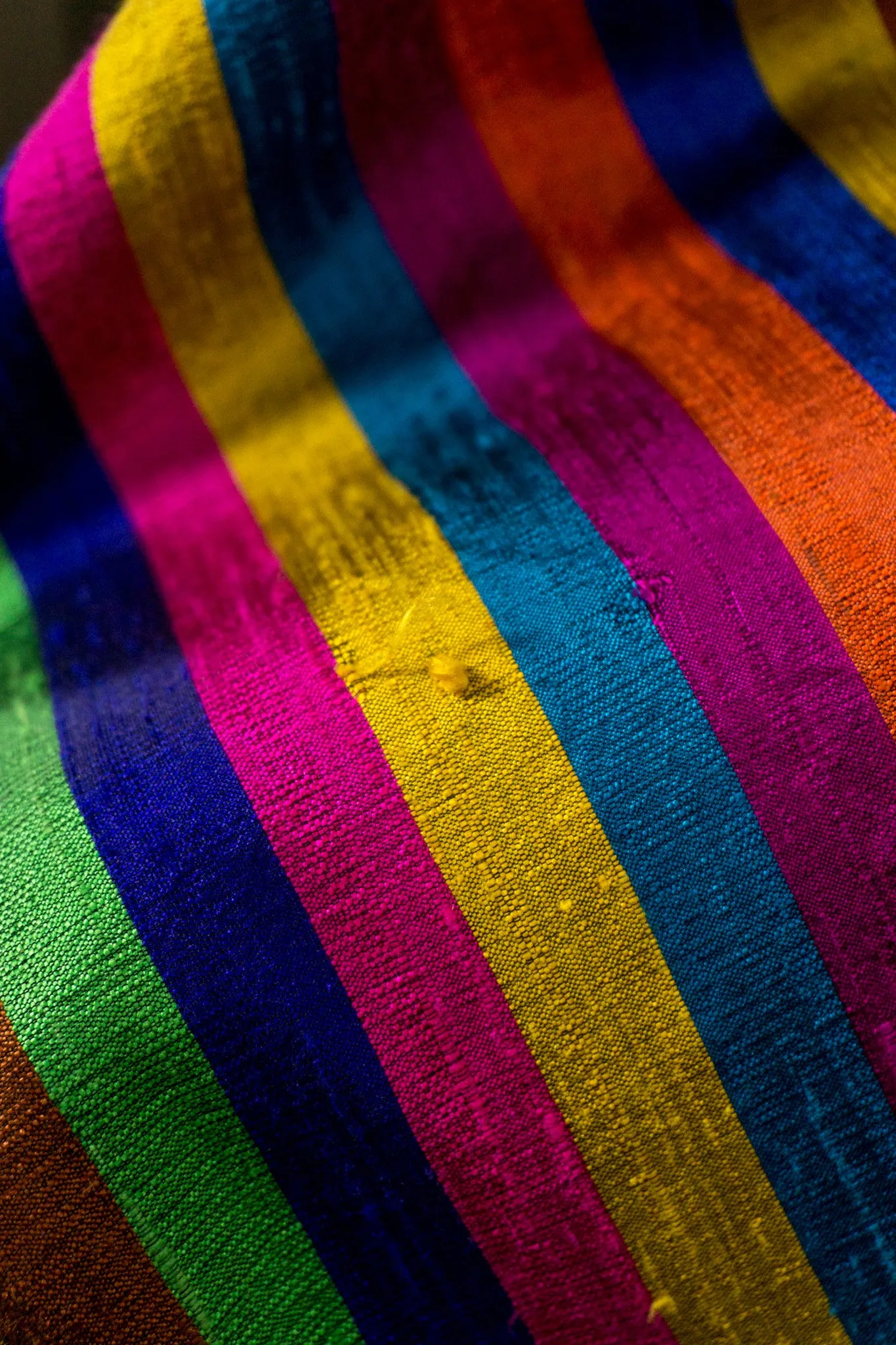Rainbow Striped Silk Skirt