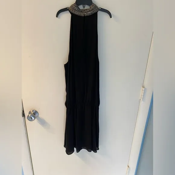 Ramy Brook Mila Choker Collar Silk Mini Dress Size Small