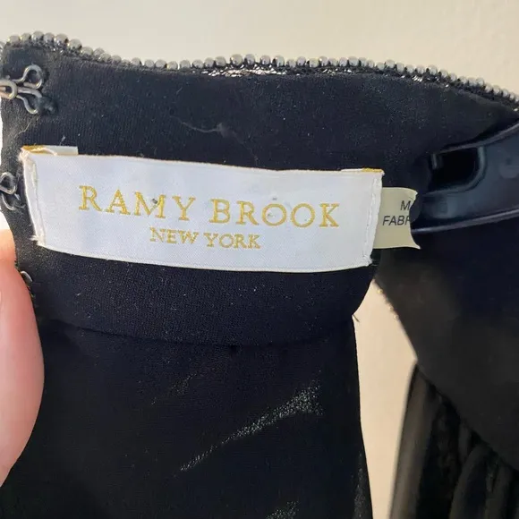 Ramy Brook Mila Choker Collar Silk Mini Dress Size Small