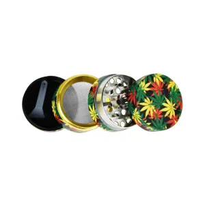 Rasta Hemp Leaf Grinder 1.5"