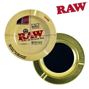 RAW Round Metal Magnetic Ashtray 5.5"