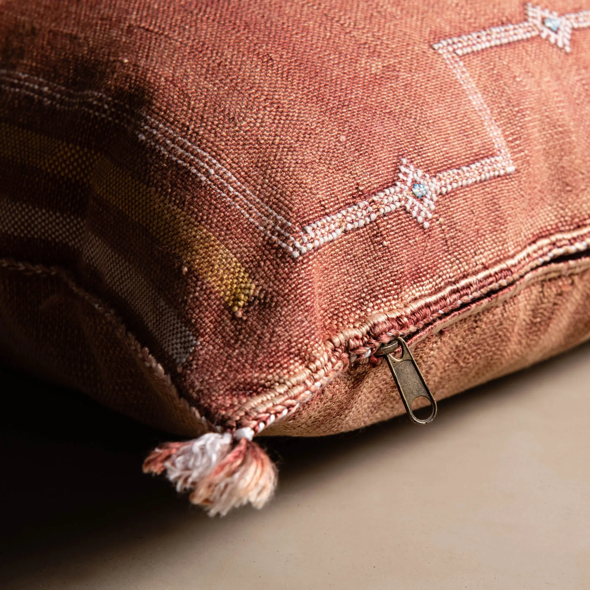 Red Cactus silk pillow cover
