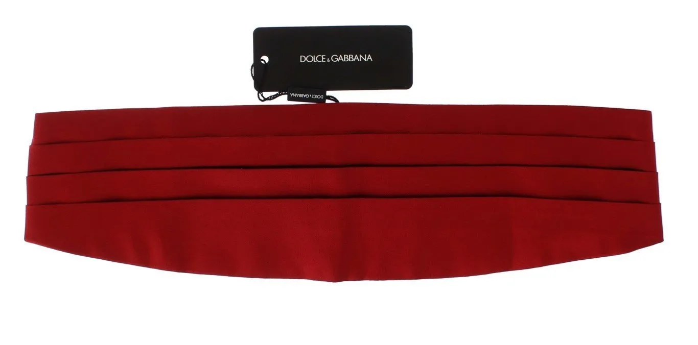 Red Wide Belt Silk Cummerbund