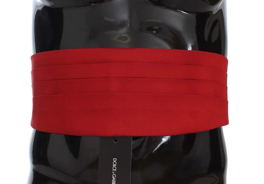 Red Wide Belt Silk Cummerbund