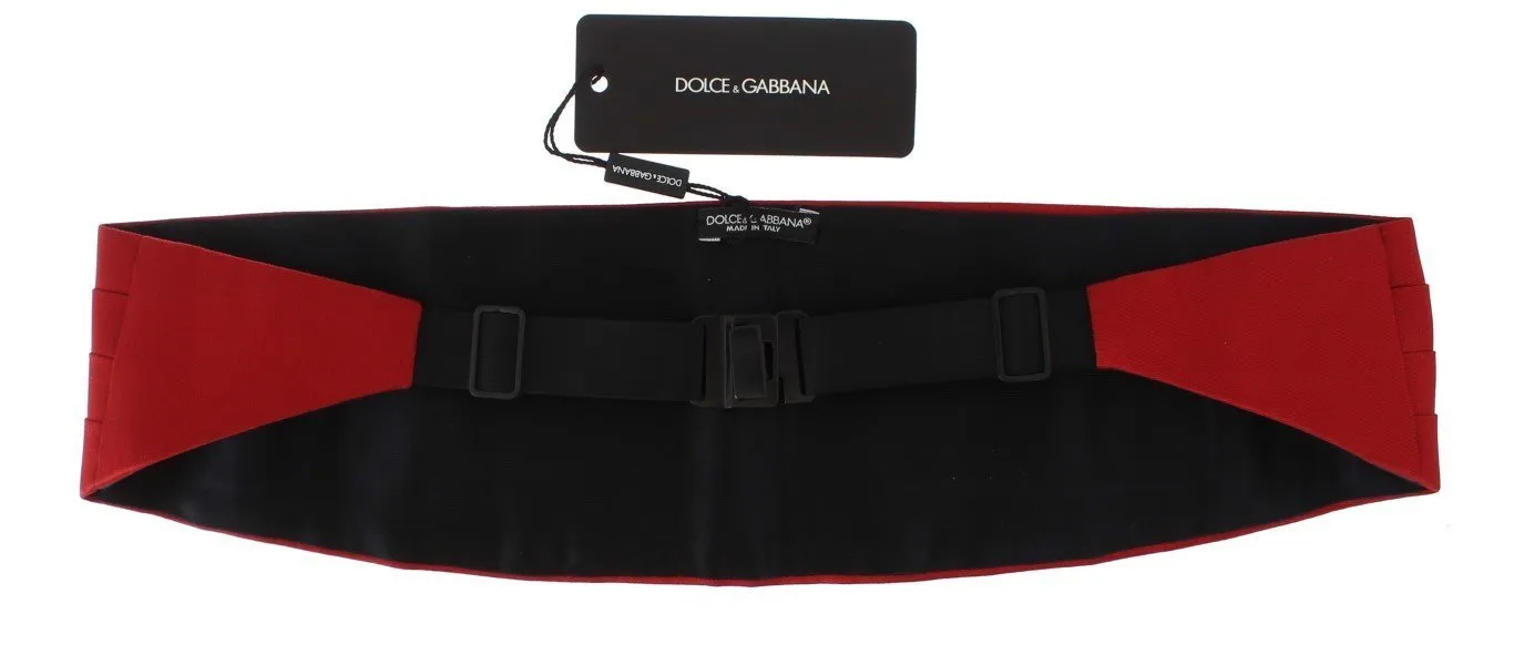 Red Wide Belt Silk Cummerbund