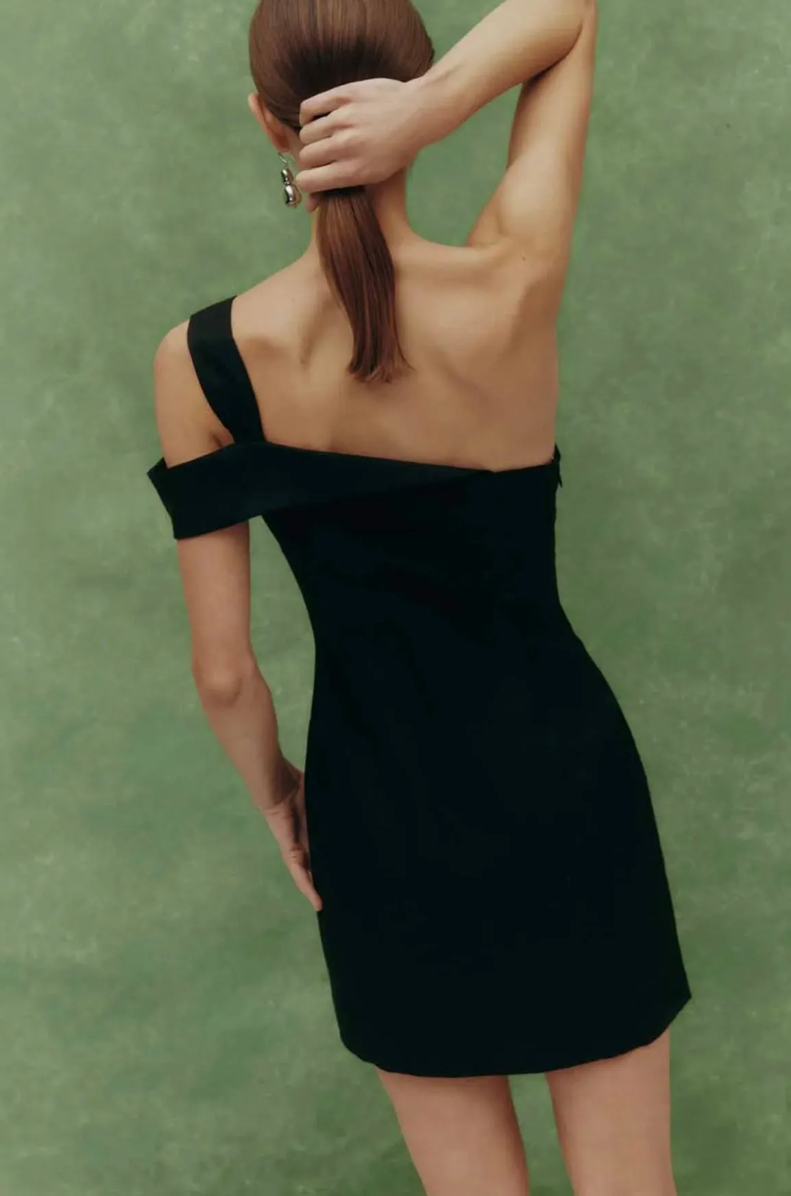 Reese Linen Mini Dress BLACK