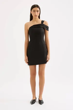 Reese Linen Mini Dress BLACK