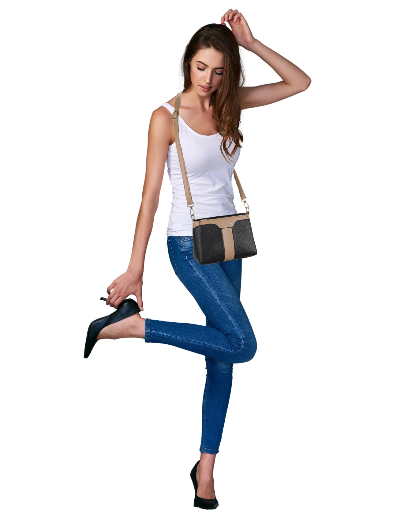 REMI VEGAN XBODY BAG- XB-2344-BLK -SALE