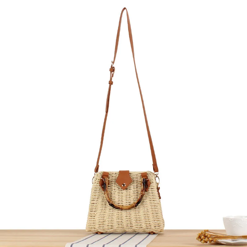 Retro Artistic Idyllic Style Premium Straw Crossbody Bags