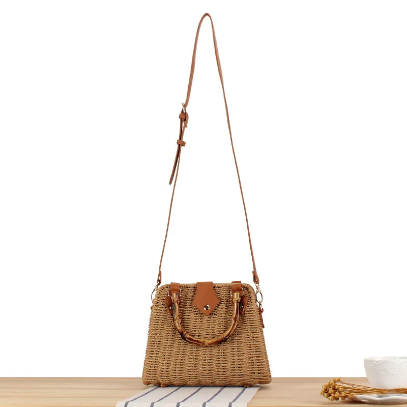 Retro Artistic Idyllic Style Premium Straw Crossbody Bags