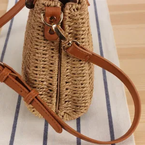 Retro Artistic Idyllic Style Premium Straw Crossbody Bags
