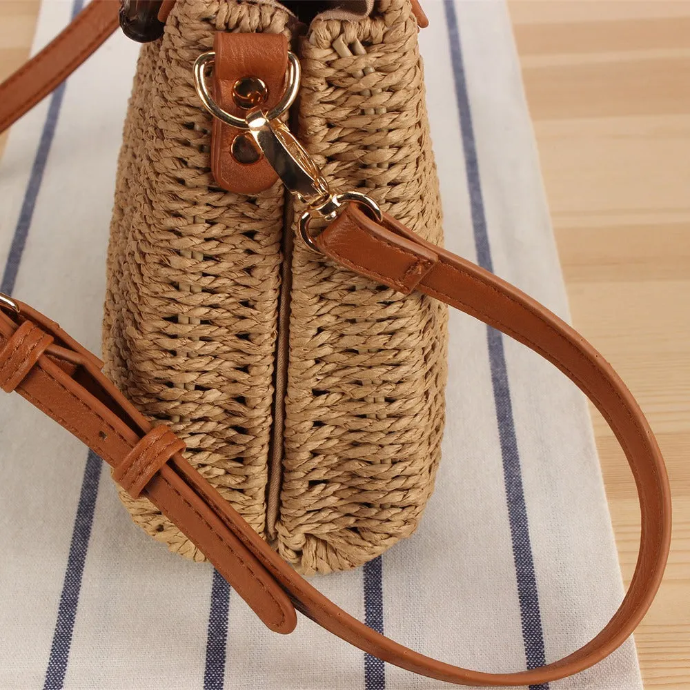 Retro Artistic Idyllic Style Premium Straw Crossbody Bags