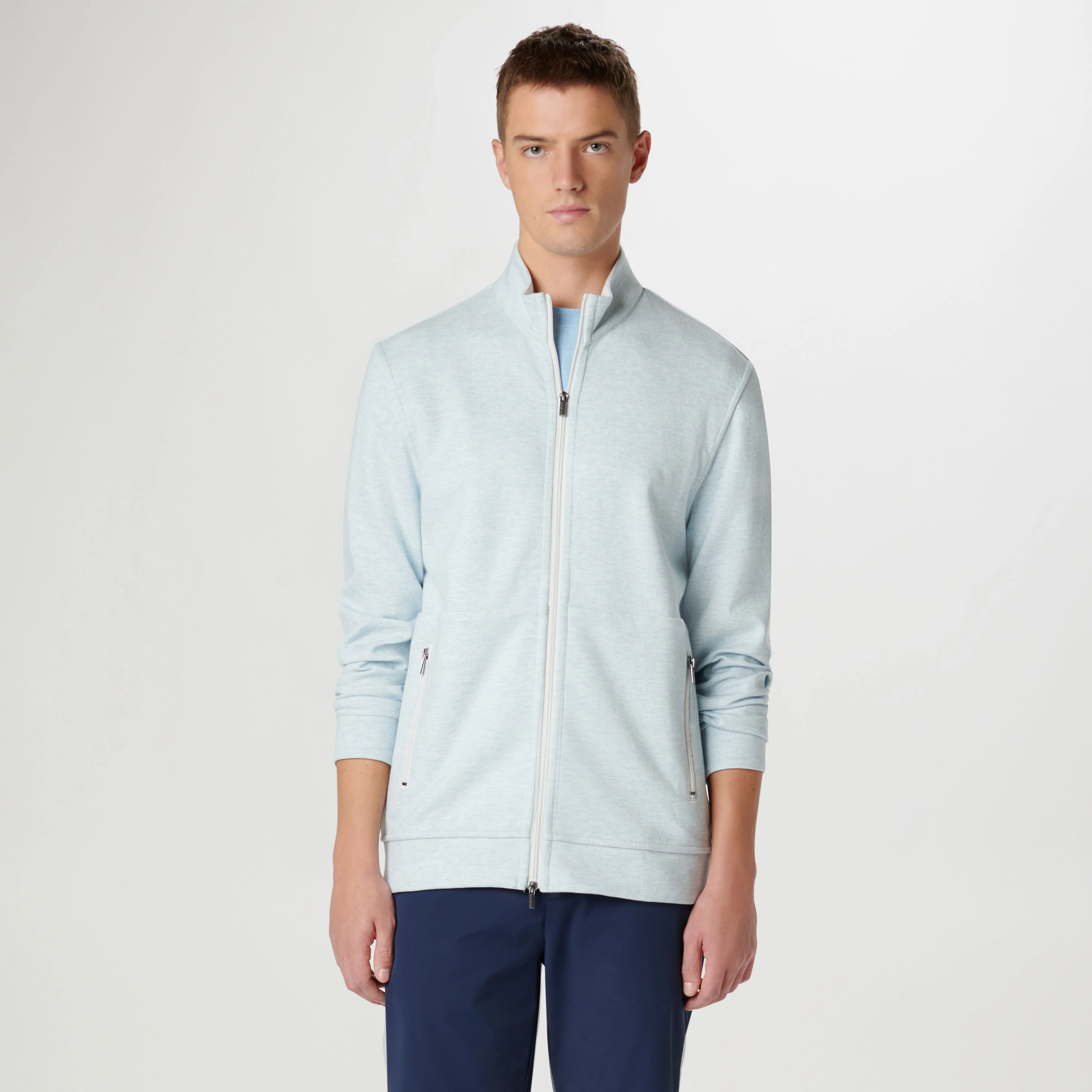 Reversible Hound's Tooth Full Zip Jacket