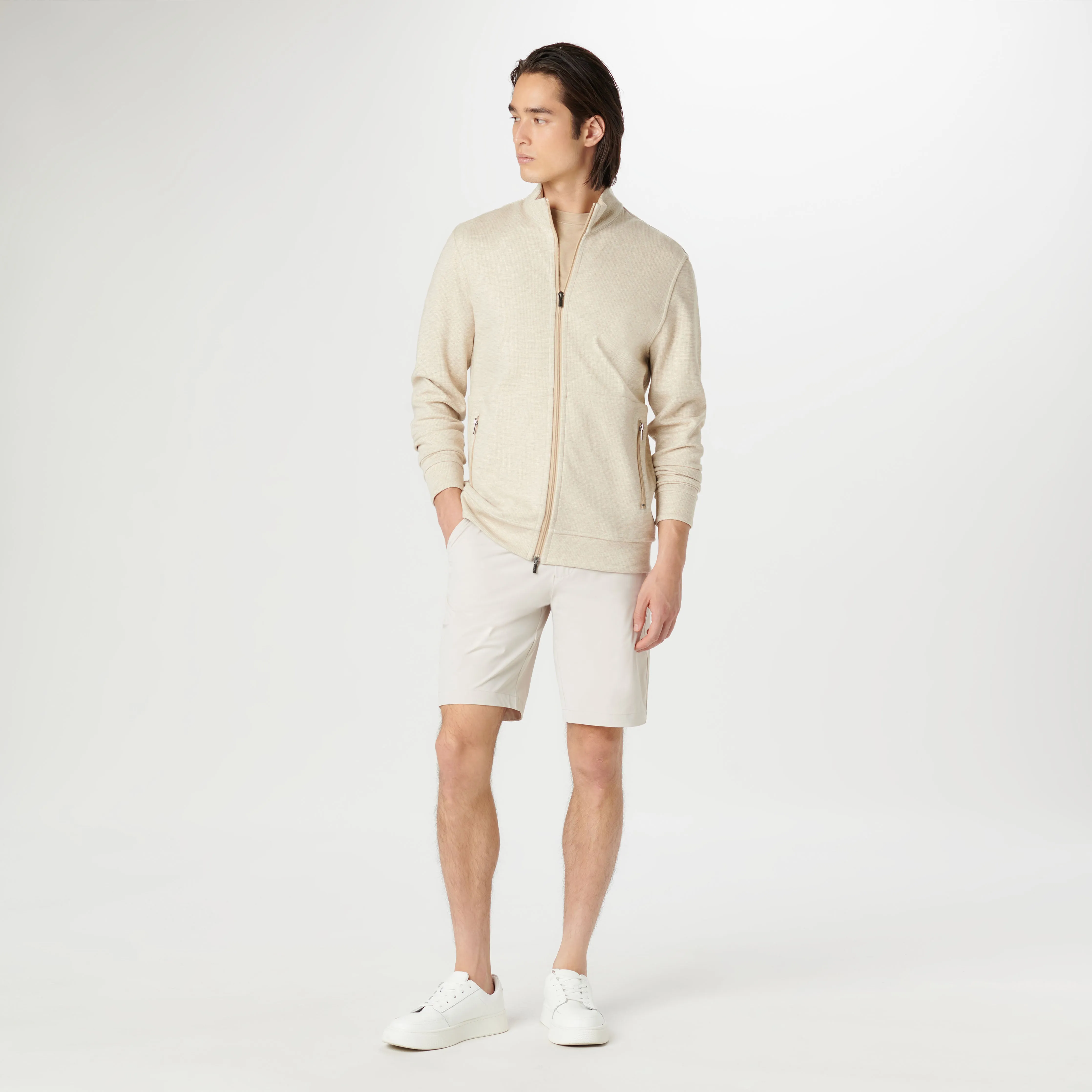 Reversible Hound's Tooth Full Zip Jacket