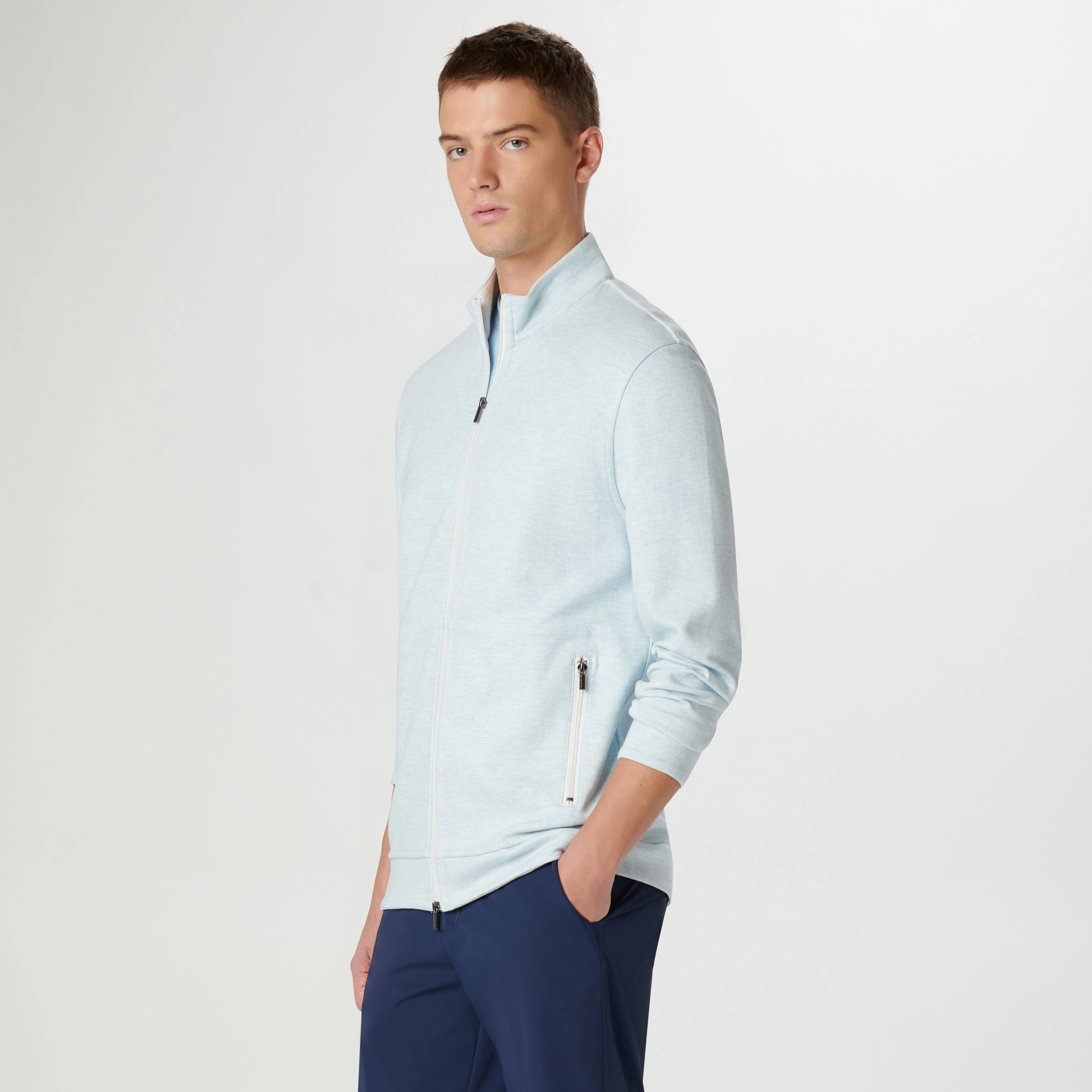 Reversible Hound's Tooth Full Zip Jacket