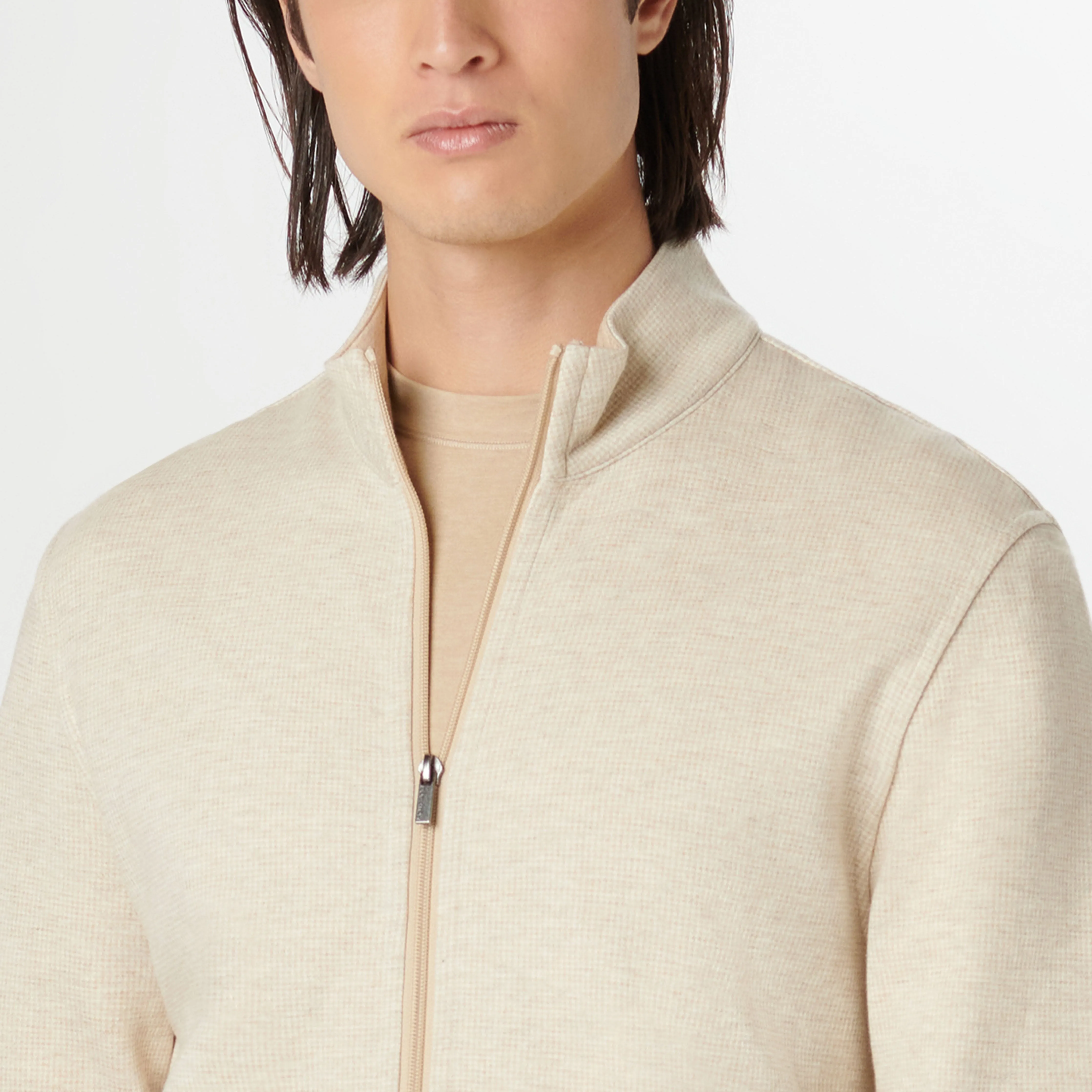 Reversible Hound's Tooth Full Zip Jacket