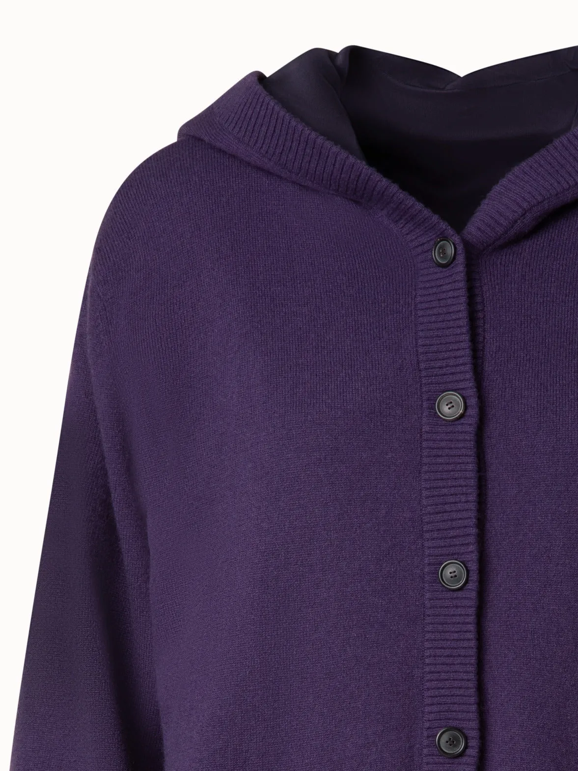 Reversible Wool Cashmere Silk Cardigan