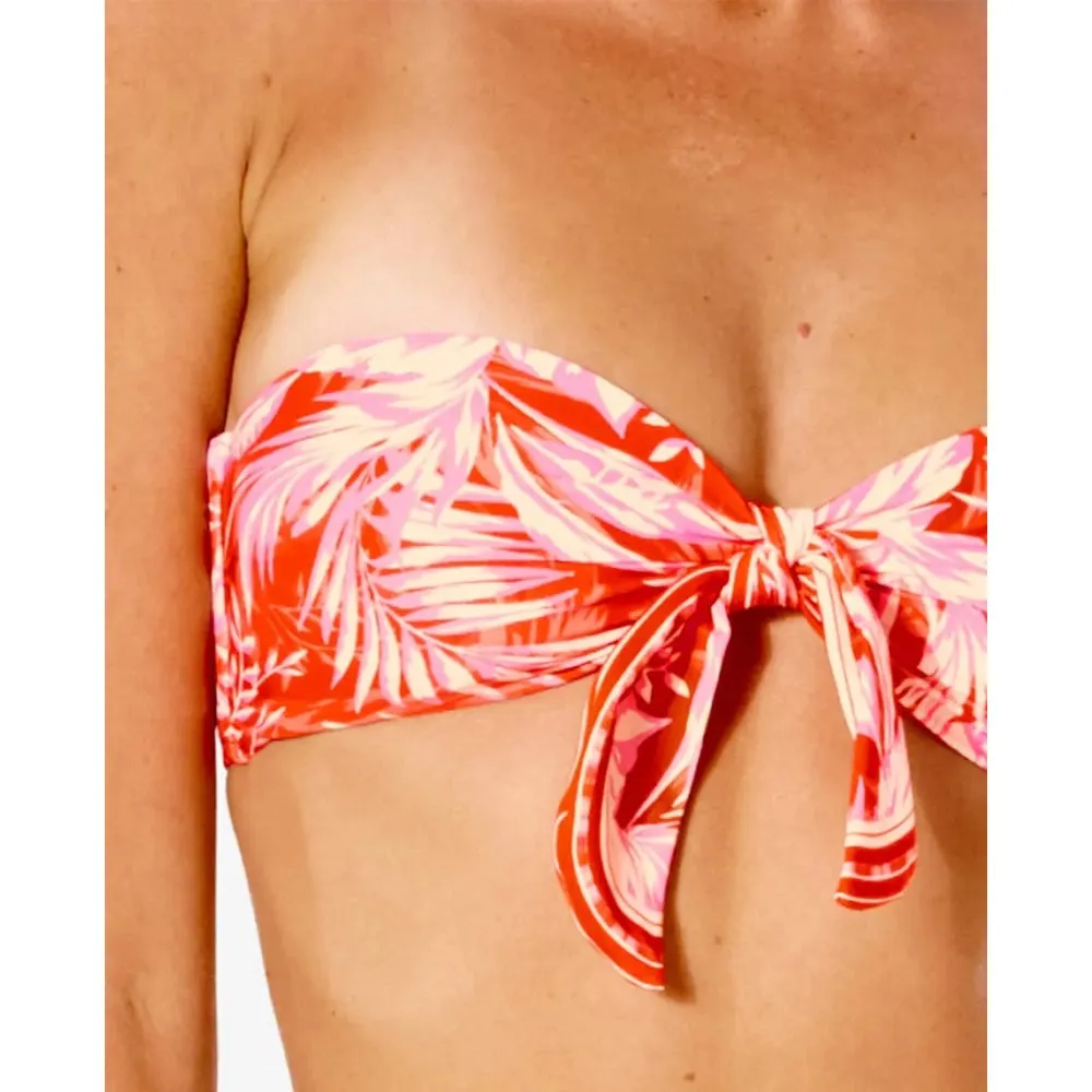 RIP CURL SUN RAYS BANDEAU TOP RED