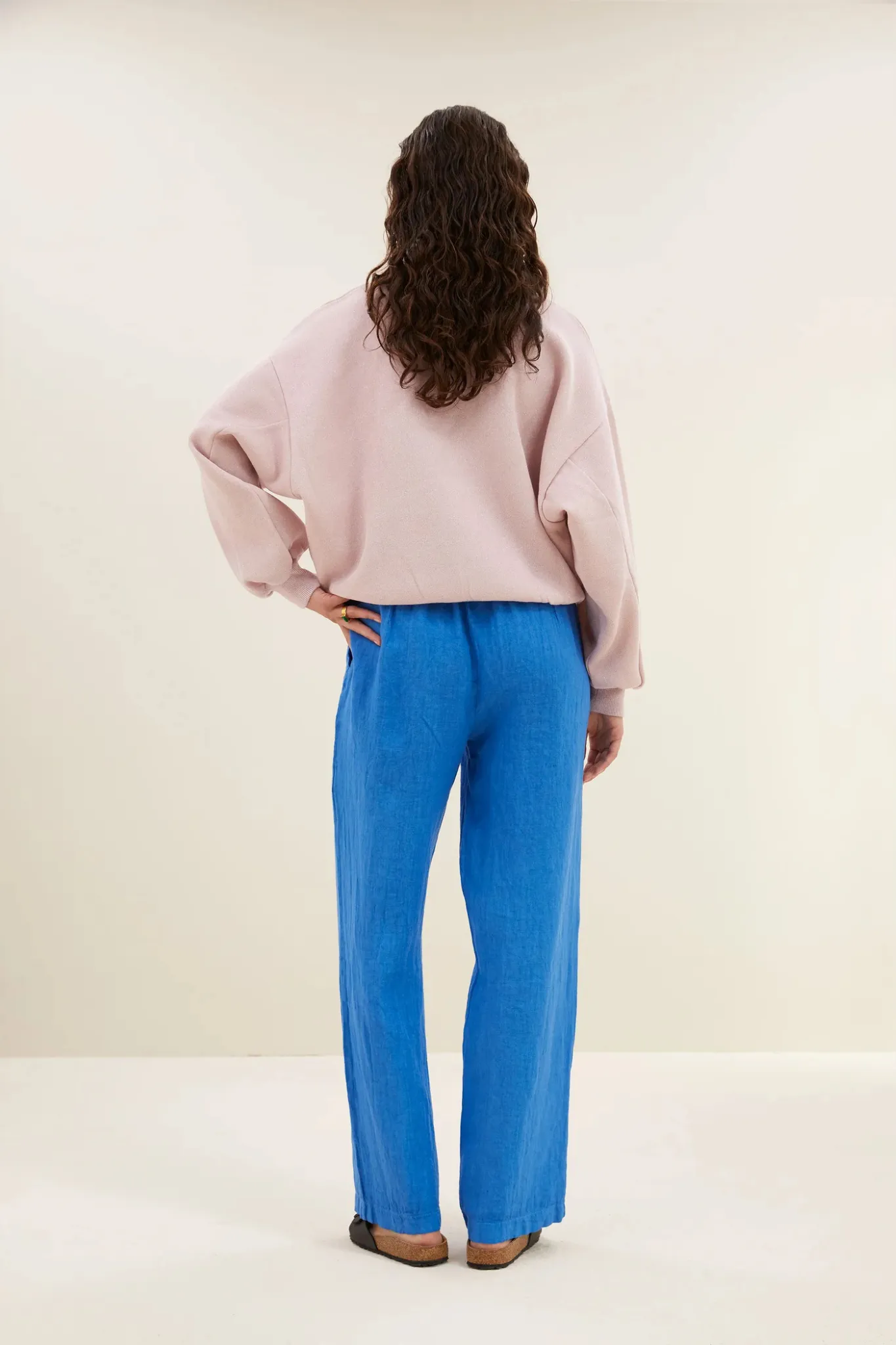 ROBYN LINEN PANTS - QUEENS BLUE