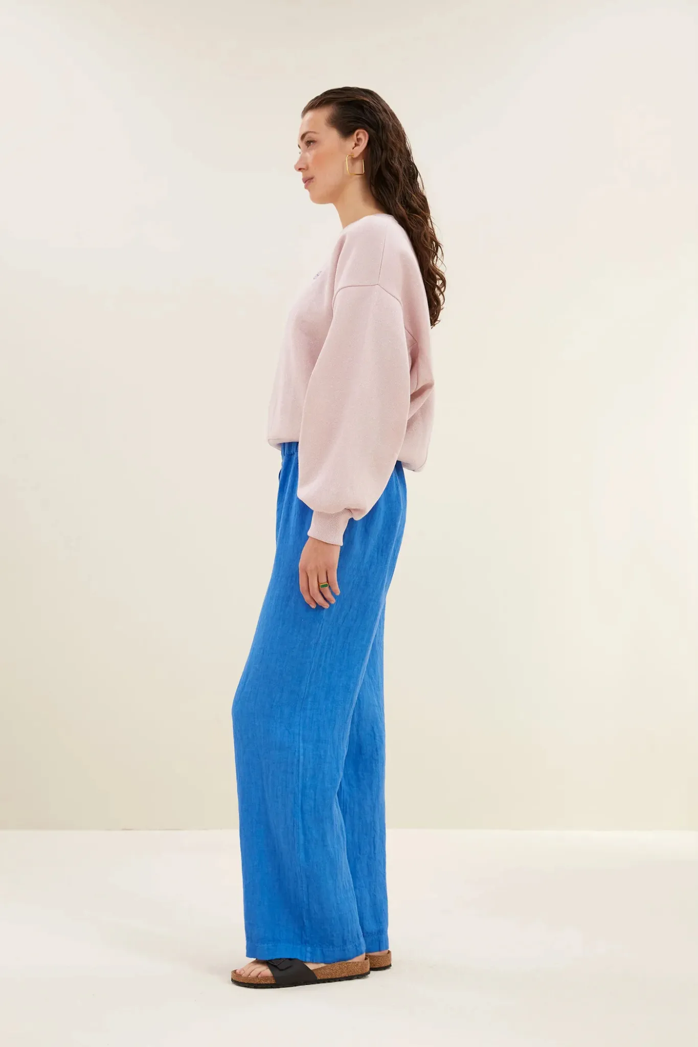 ROBYN LINEN PANTS - QUEENS BLUE