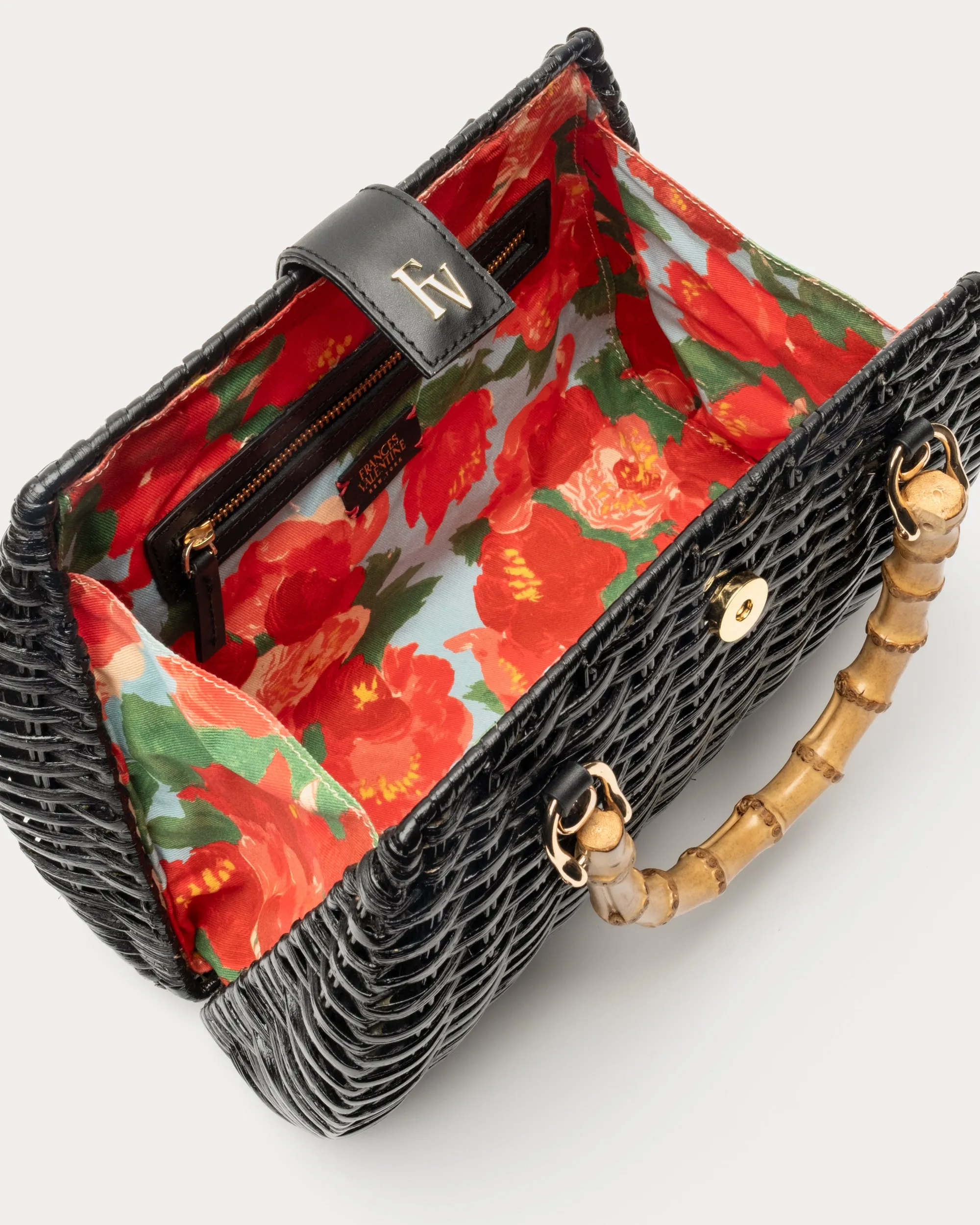 Rooster Wicker Bag - Red