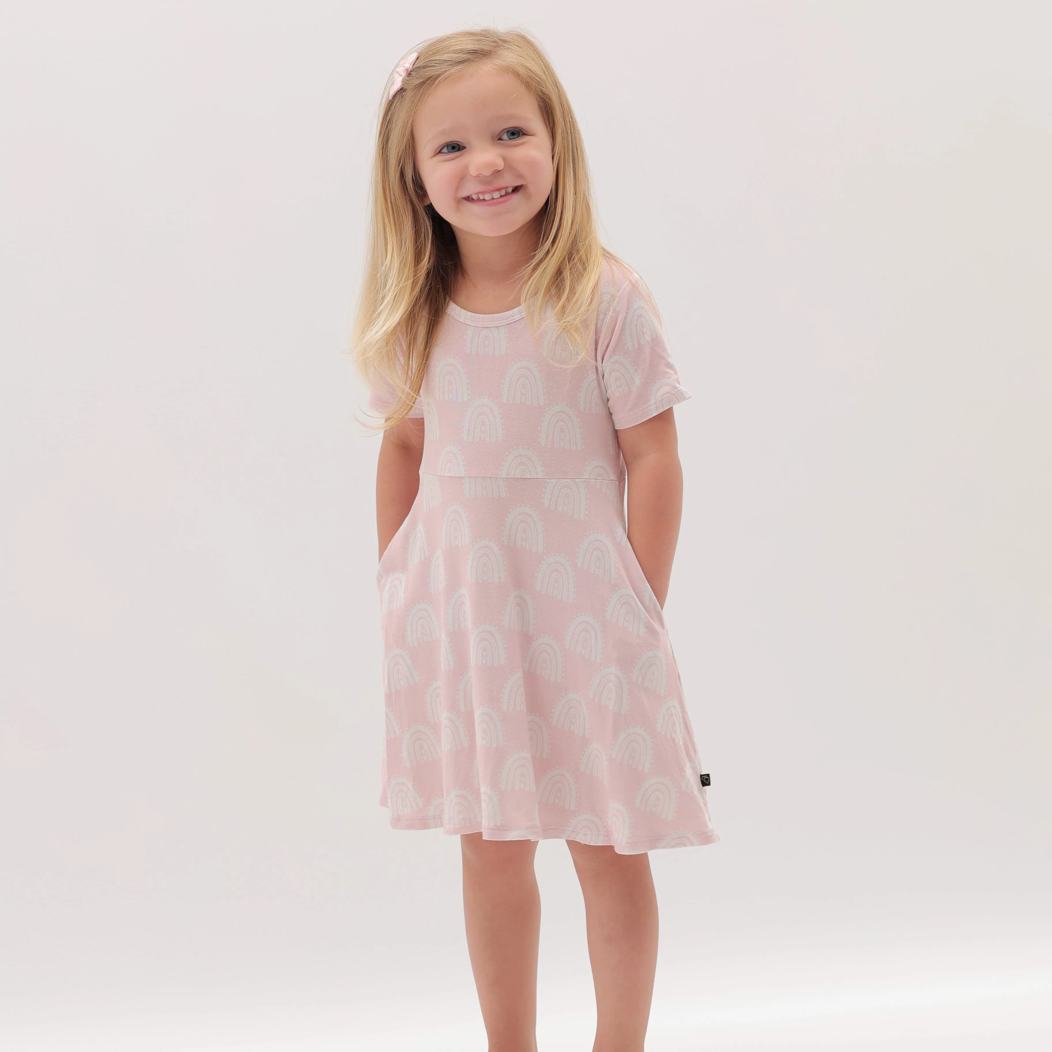 Rosalee's Rainbows Short Sleeve Swing Dress