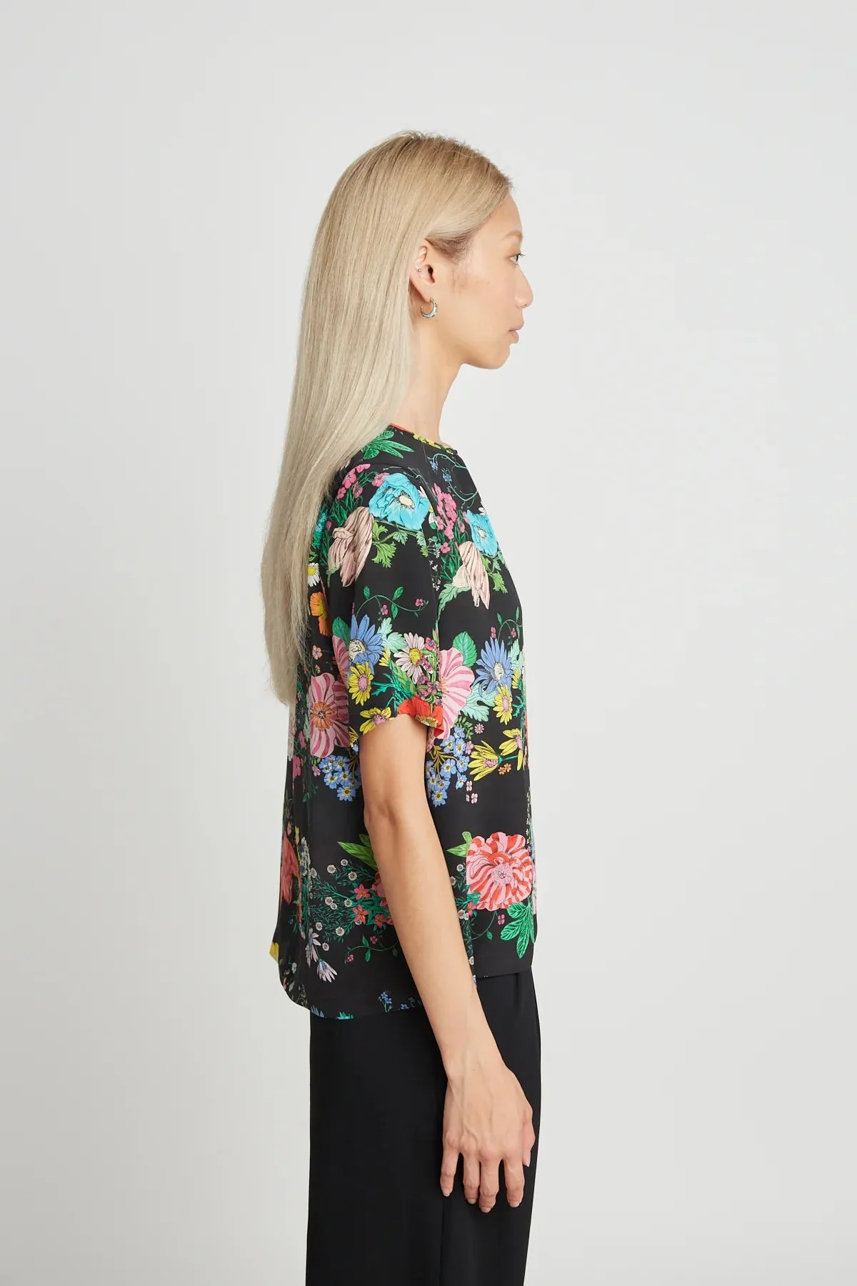Rosamund Tee | Black Floral