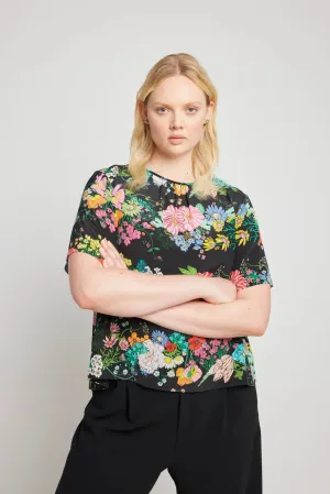 Rosamund Tee | Black Floral