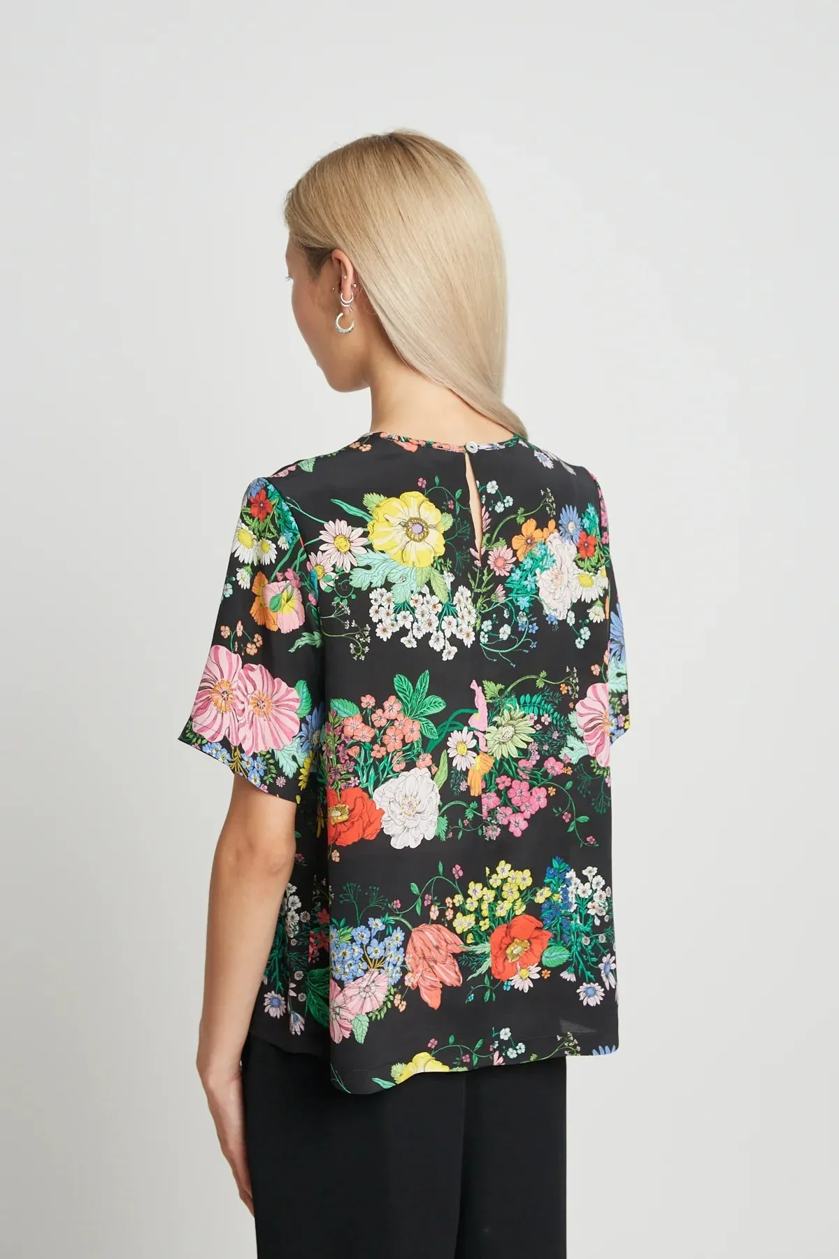 Rosamund Tee | Black Floral