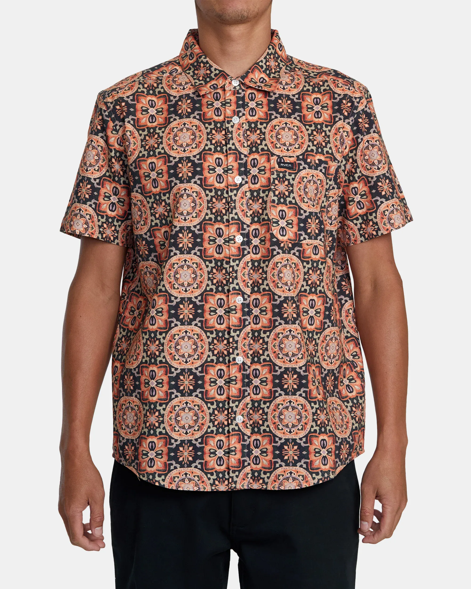 RVCA Mens Rvgazi Short Sleeve Shirt