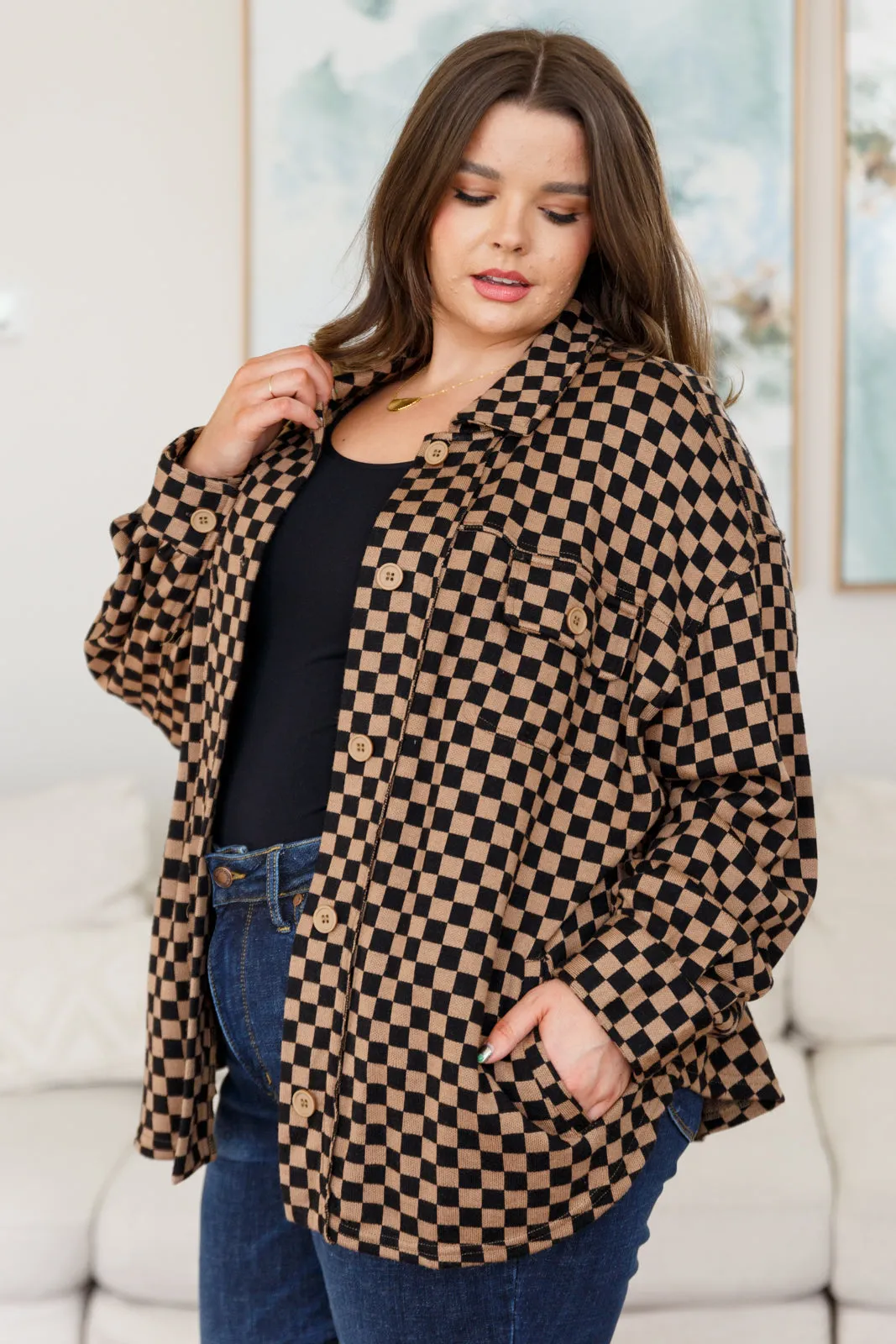 Safe Secrets Checkered Shacket - 2/24