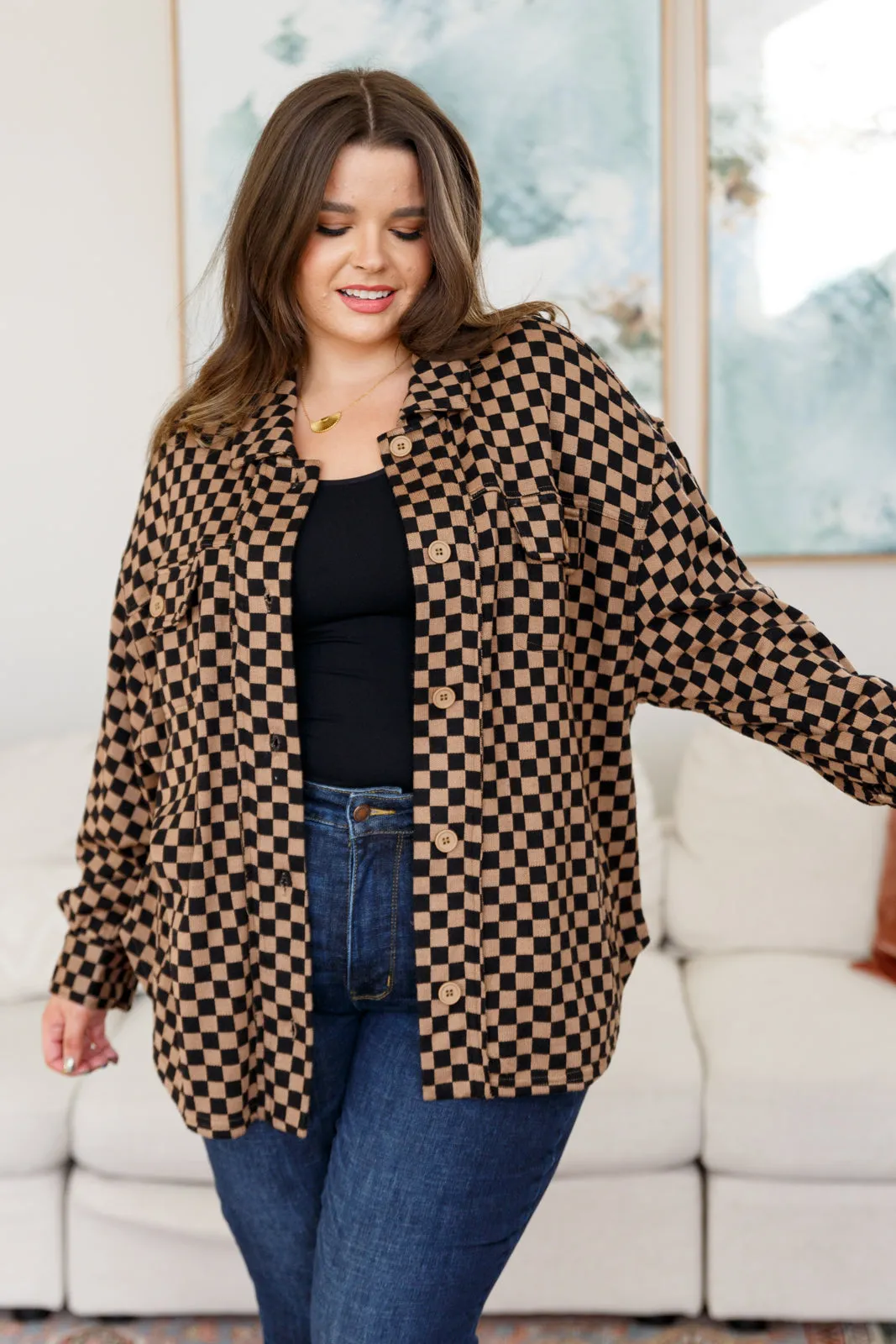 Safe Secrets Checkered Shacket - 2/24