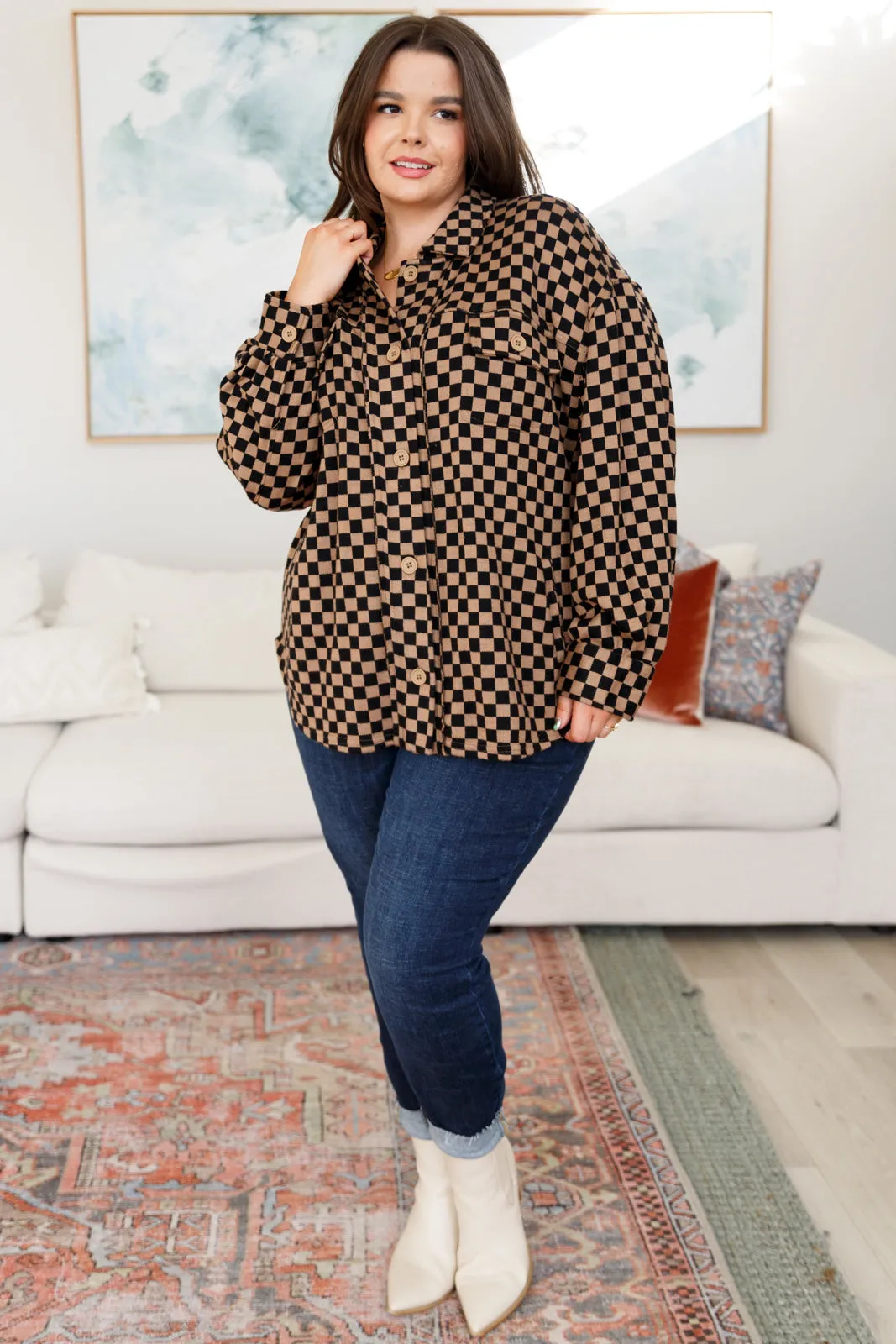 Safe Secrets Checkered Shacket - 2/24