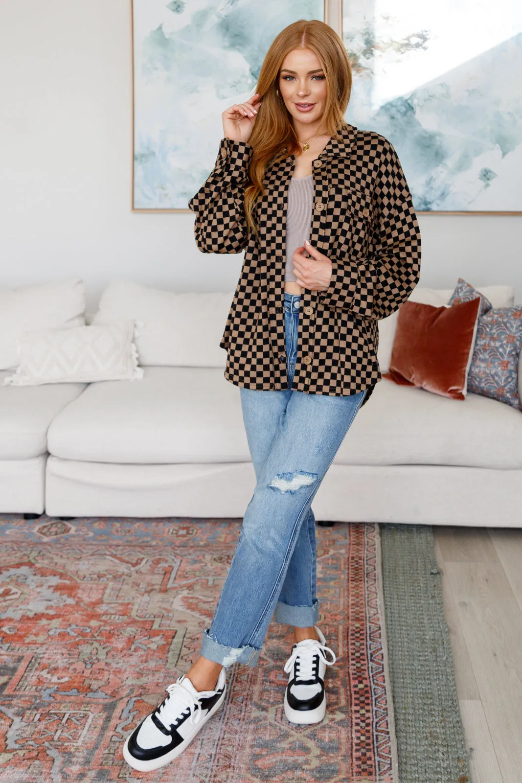 Safe Secrets Checkered Shacket - 2/24
