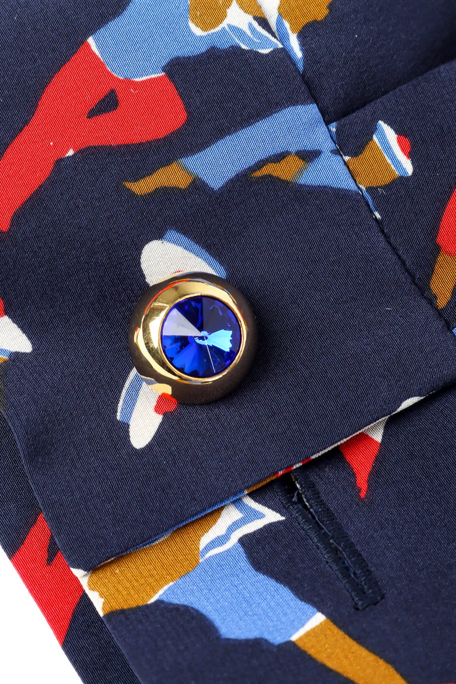 Sailor Print Silk Dress