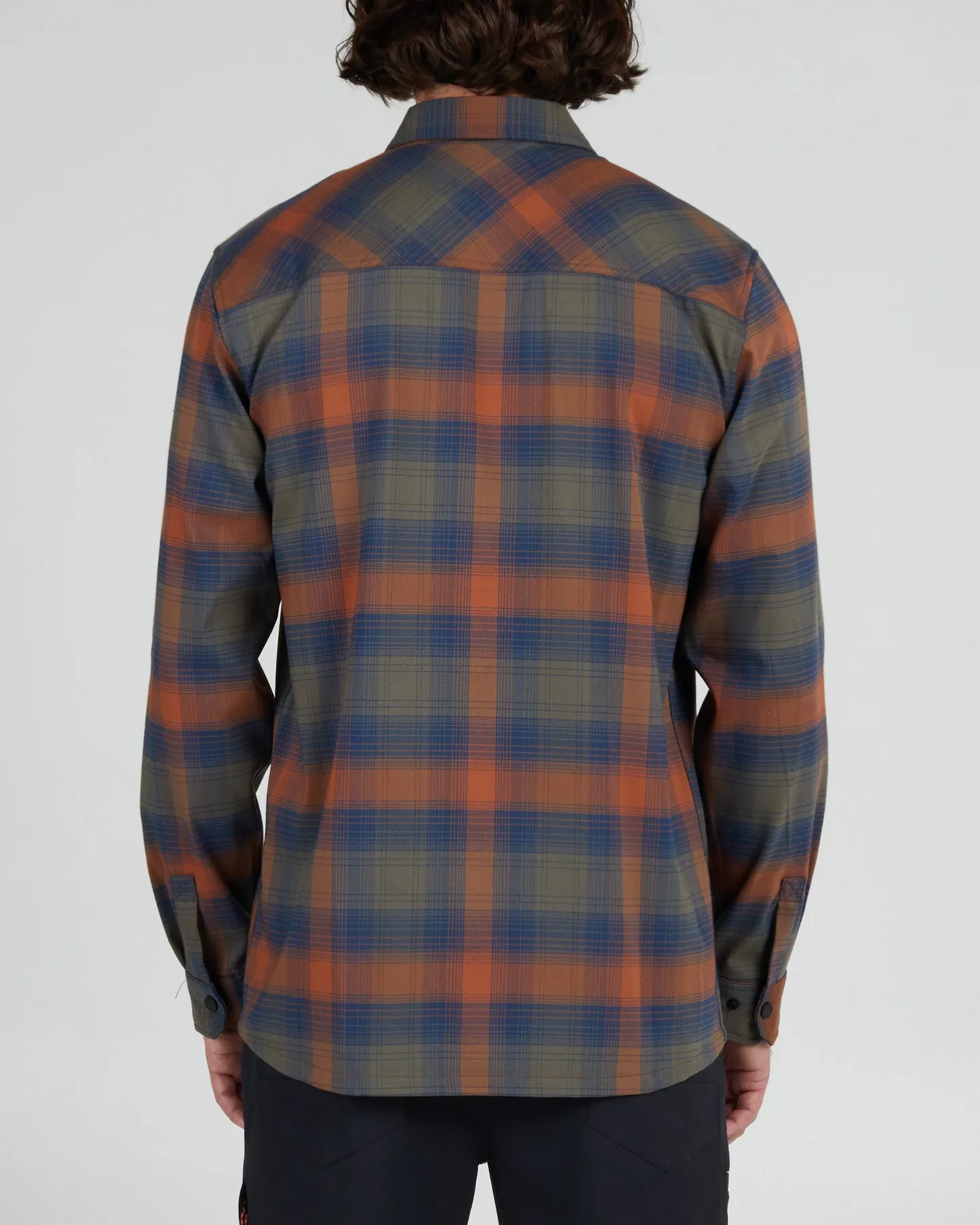Salty Crew Fathom LS Tech Flannel Shirt Earth
