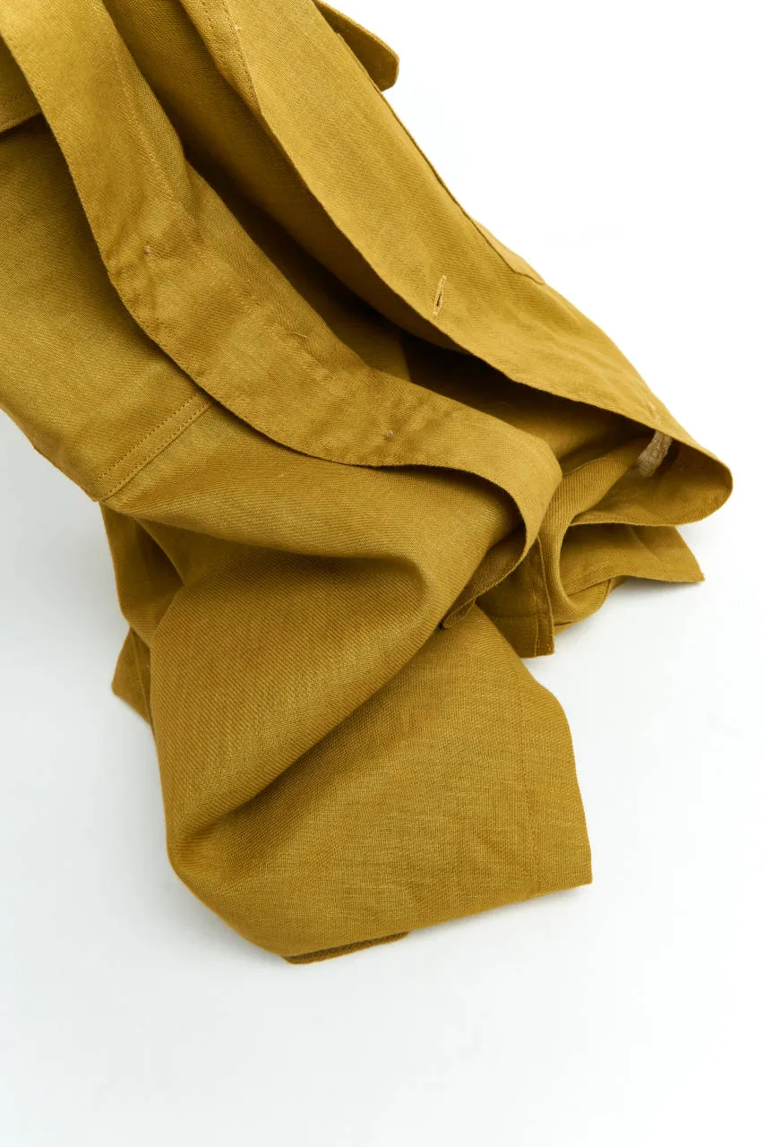 Salvatore Piccolo Overshirt Vietnam Cotton/Linen Ocher