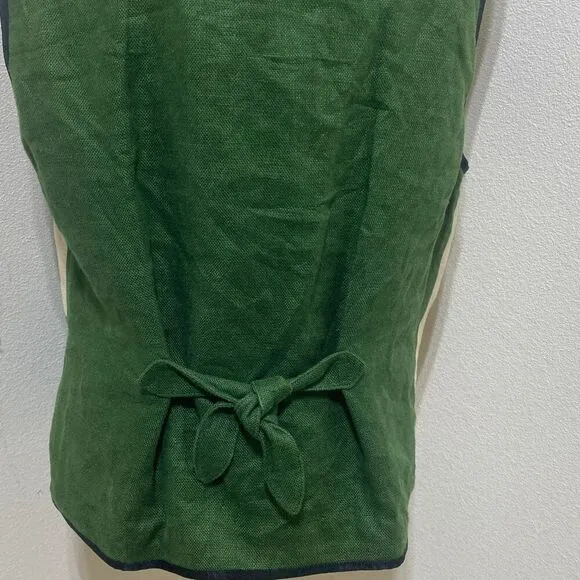 Salzburger Women's Embroidered 100% Linen Vest Size 40 Made In Austria